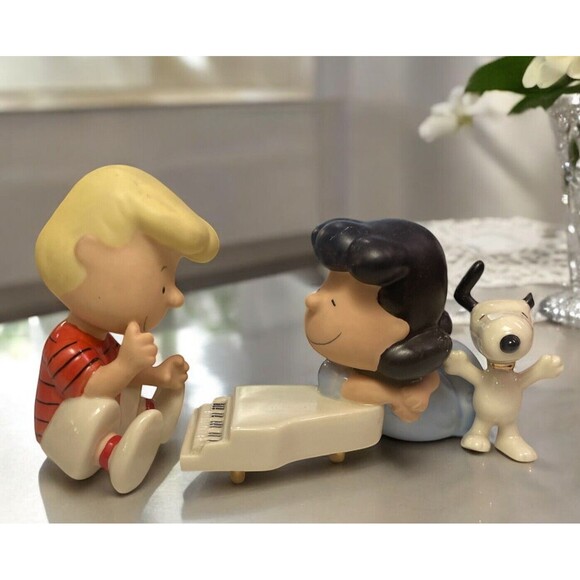 Lenox Peanuts Play It Again Schroeder w/Lucy & Snoopy *READ